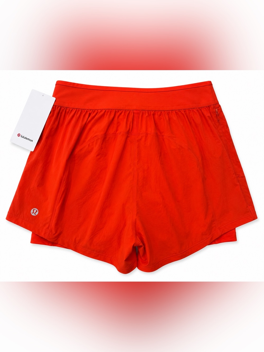 NWT Lululemon License to Train SHR Lined Short 3.5” CRYE Red Orange